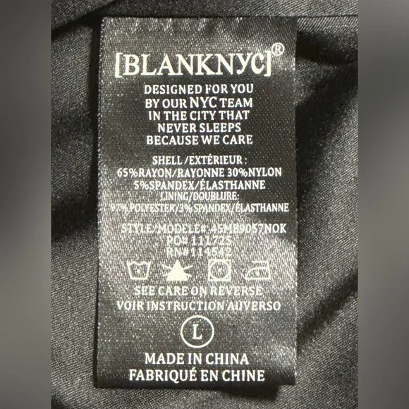 NEW BLANKNYC Denim Psychopath Ponte Moto Jacket - Black / Gold - Large - Picture 5 of 9